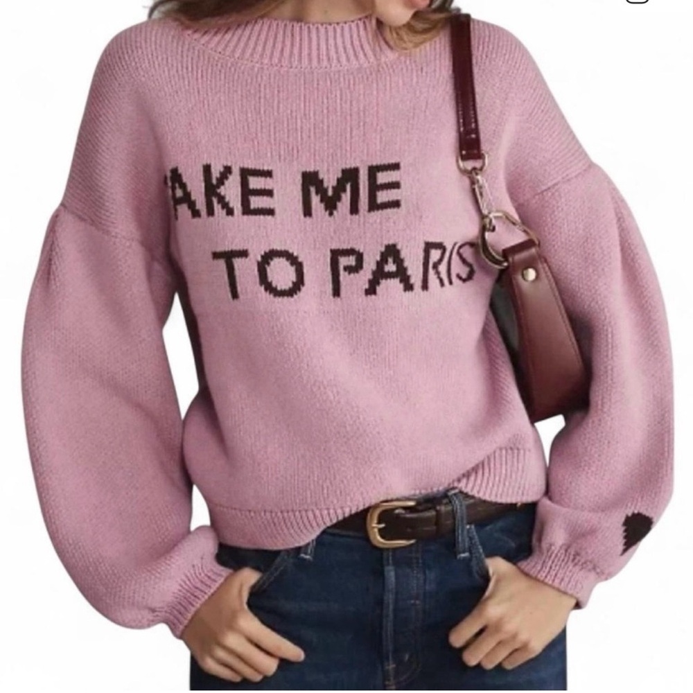 NWT Maeve for Anthropologie- Take me to Paris Sweater Size Medium - Picture 2 of 6